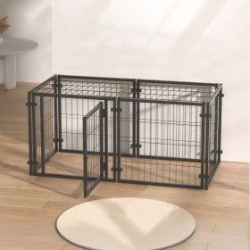 47.2" Dog Crate for Small Medium Large Dogs, Puppy Dog Playpen for Yard Indoor Outdoor Use, Pet Dog Cage Kennel (47.2"L x 23.6"W x 23.6"H)