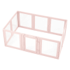 Dog Whelping Box with Window Transparent Playpen for Medium Dog 60x39x23 in