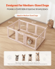 Dog Whelping Box with Window Transparent Playpen for Medium Dog 60x39x23 in