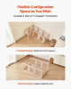 Dog Whelping Box with Window Transparent Playpen for Medium Dog 60x39x23 in